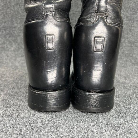 The Effingham Bond Boot Co Women's 8 Black Leather Tall Riding Lace Knee Boots - Picture 8 of 16